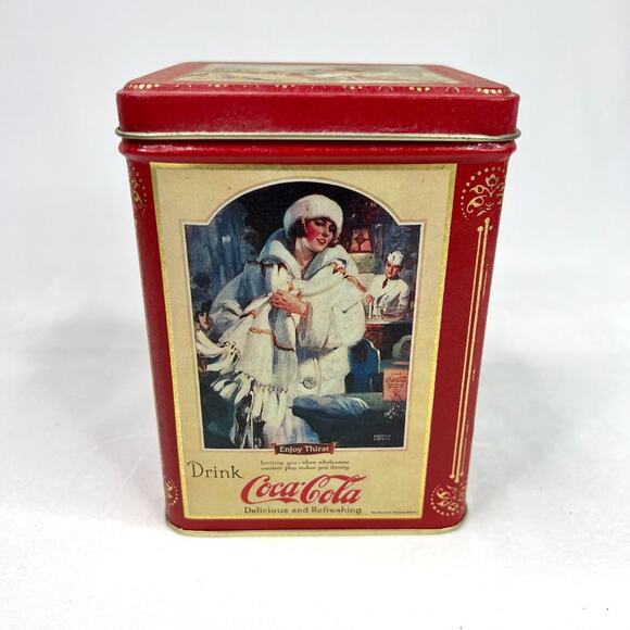 Vintage 1993 Coca Cola Retro Collectible Tin Box - Picture 1 of 8